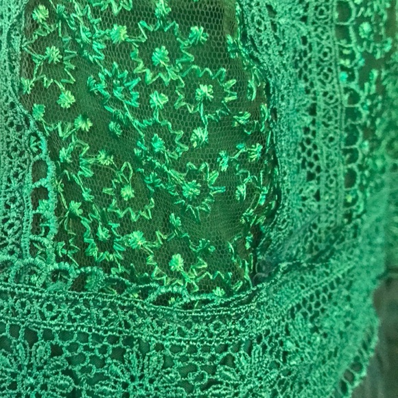 Trish Scully Child Emerald Green Hi-Low Dress Sz 7 - Picture 5 of 6